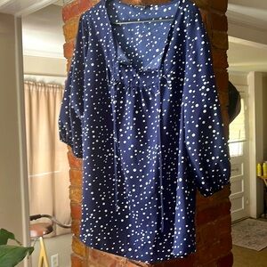 🍯 Bloomchic 10-20 blue polkadot blouse(1-23)